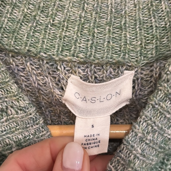 Caslon Green and gray crewneck sweater size small - Picture 4 of 6